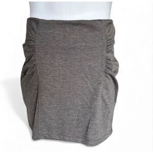 NWT Womens Basic House Charcoal Pleated Heathered Mini Skirt - Sz M